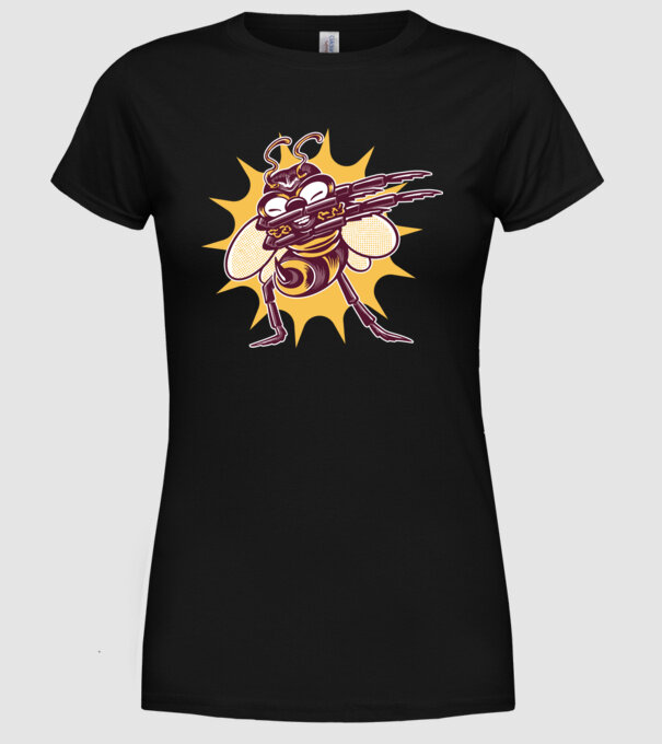 Albină DAB model negru pe tricou