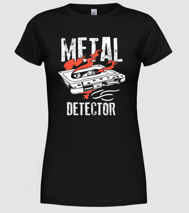 Detector de metale Casetă model negru pe tricou