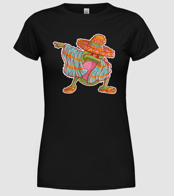 Avocado mexican DAB model negru pe tricou