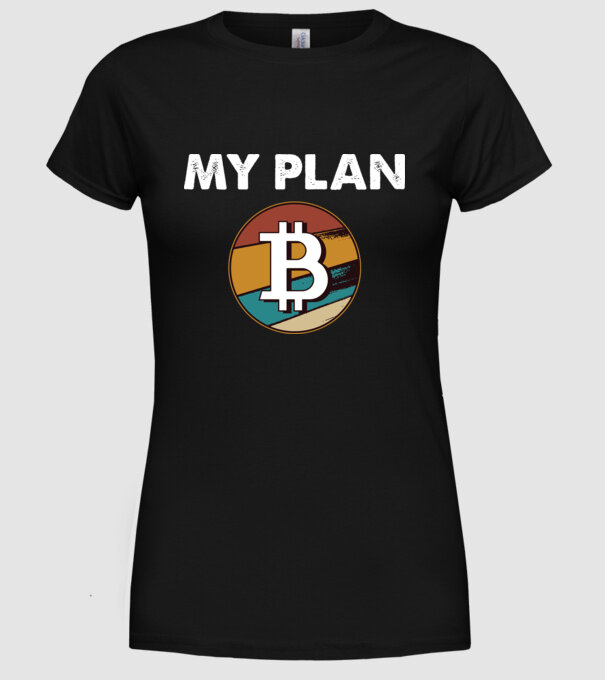 My plan B - Bitcoin model negru pe tricou