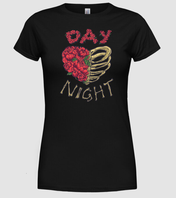 Zi vs. noapte model negru pe tricou
