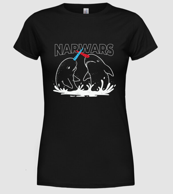 Narwars model negru pe tricou