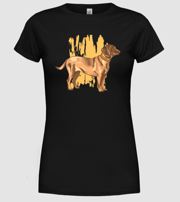 Câine de vânătoare german model negru pe tricou