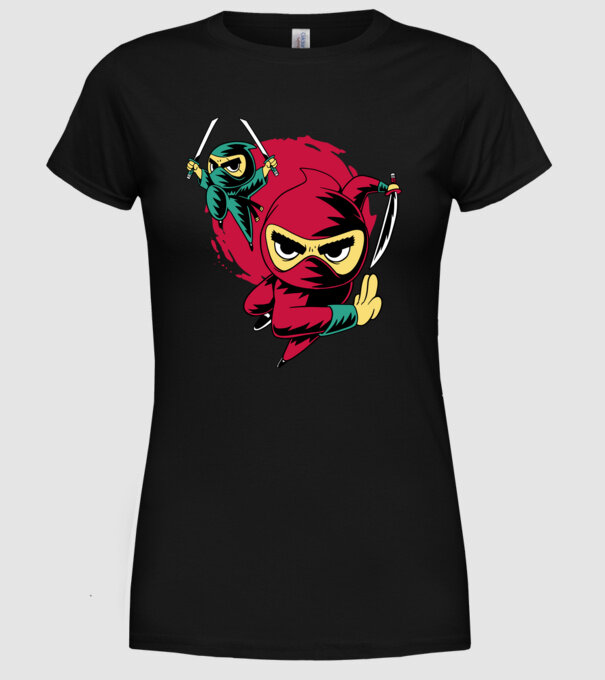 Tricou Ninja model negru pe tricou