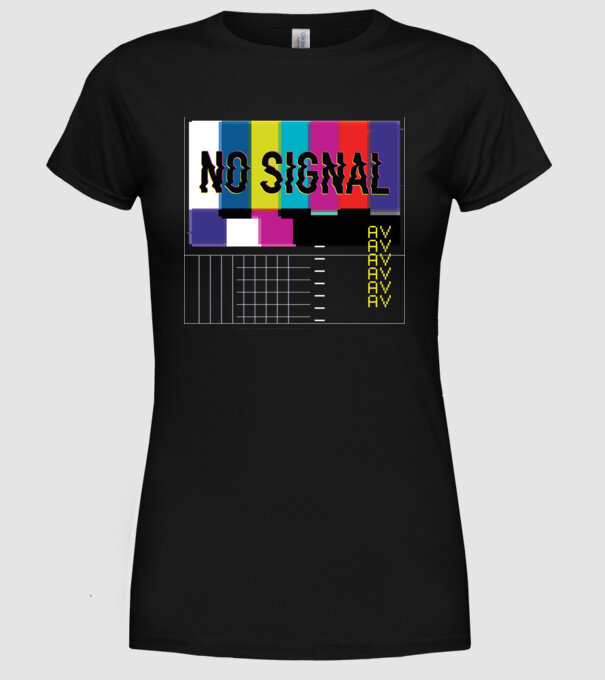 No Signal TV Eroare de transmisie model negru pe tricou