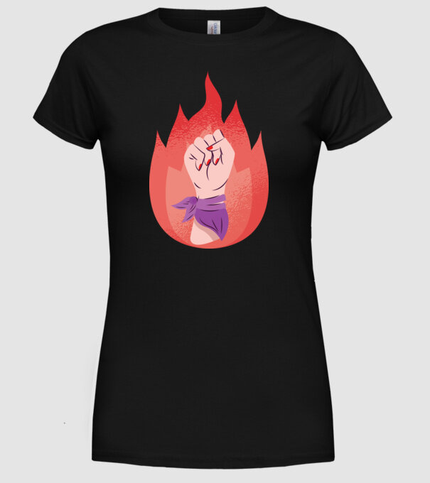 Egalitatea femeilor Ziua femeii model negru pe tricou