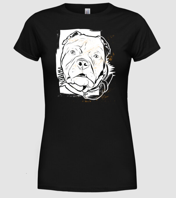 Cap Pitbull model negru pe tricou