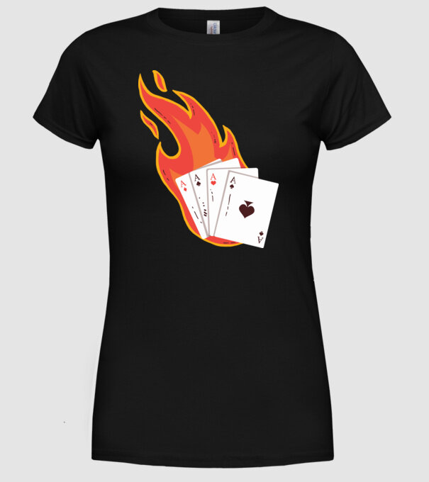 Poker model negru pe tricou
