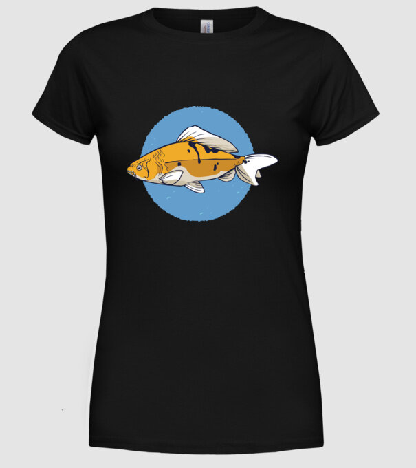 Pescuit la crap model negru pe tricou