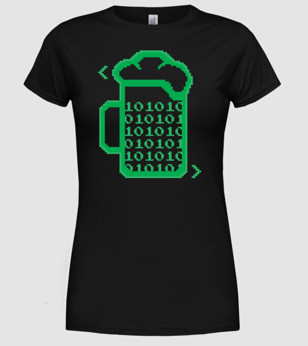 Bere Programator model negru pe tricou