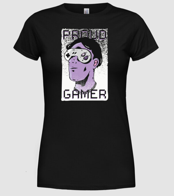 Ochelarii VR Proud Gamer model negru pe tricou