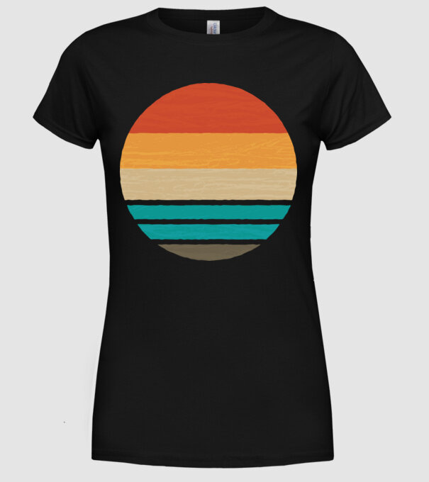 Fond Retro model negru pe tricou