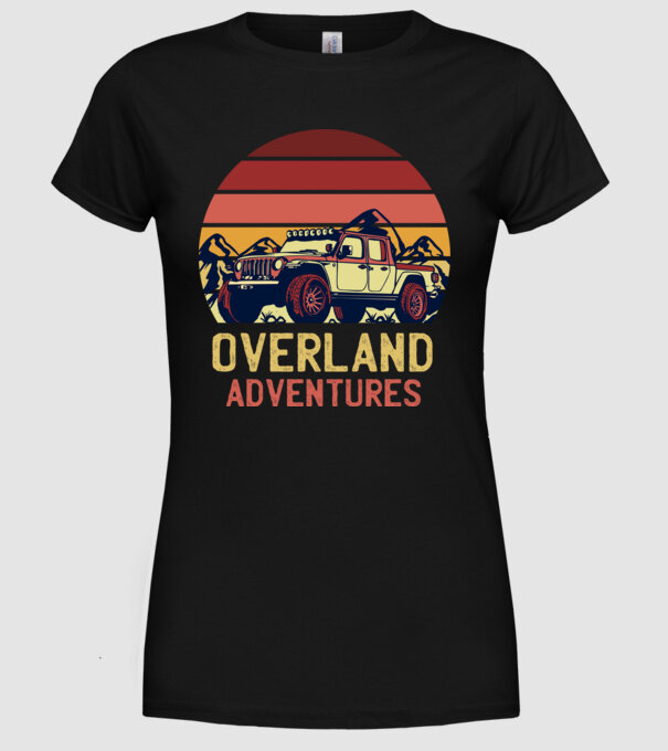 Jeep Retro model negru pe tricou