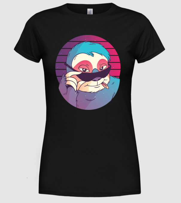 Retro Leneș model negru pe tricou
