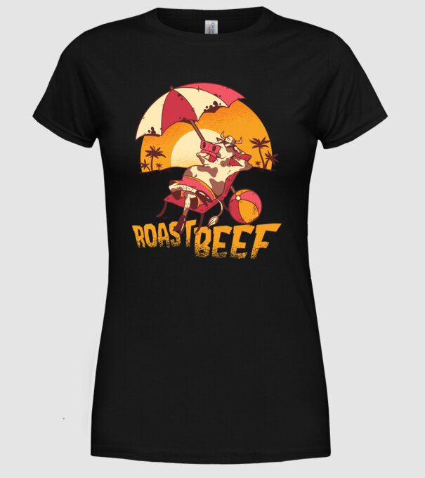 Friptură de vită - Roast Beef model negru pe tricou