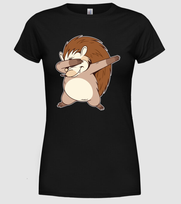 Arici DAB model negru pe tricou