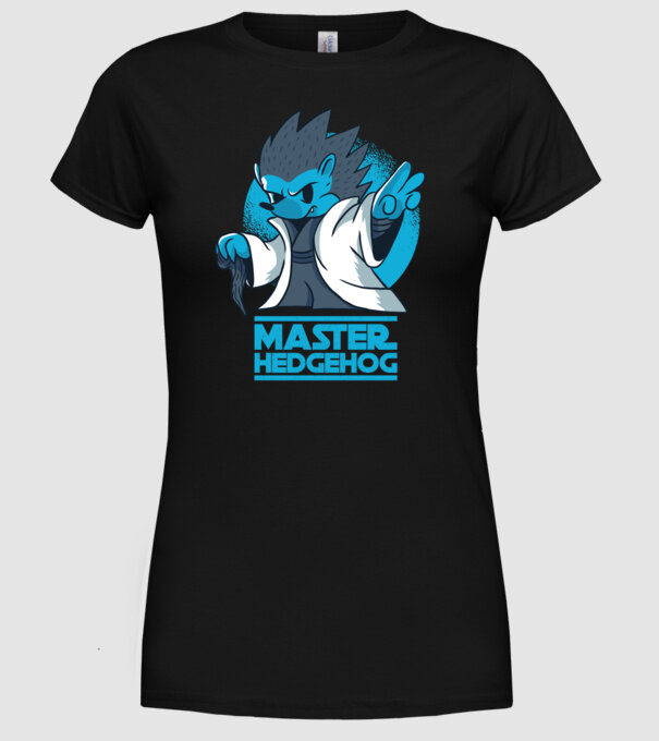 Maestru Arici model negru pe tricou