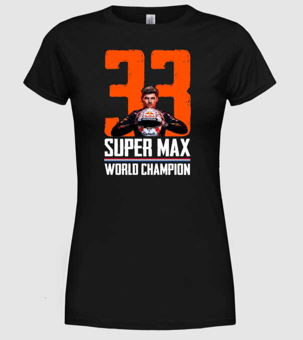 Super Max Formula 1 World Champion model negru pe tricou