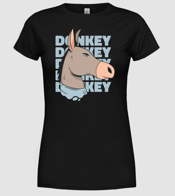Măgar model negru pe tricou