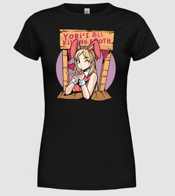 Anime îndrăgostit model negru pe tricou