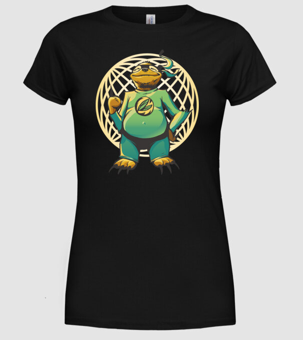 Leneș Super model negru pe tricou