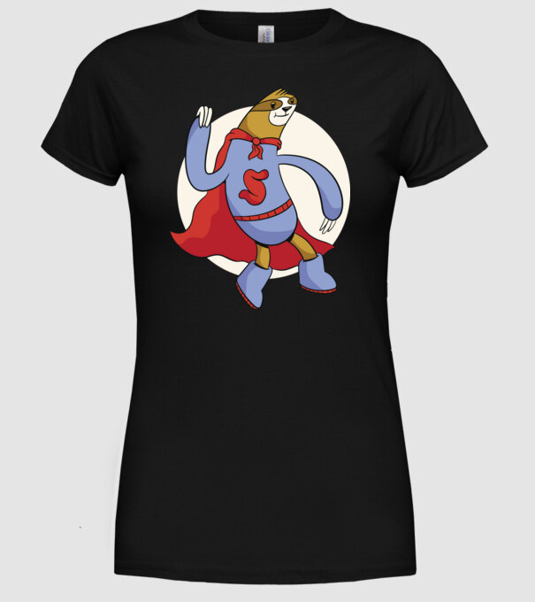 Leneș supererou model negru pe tricou