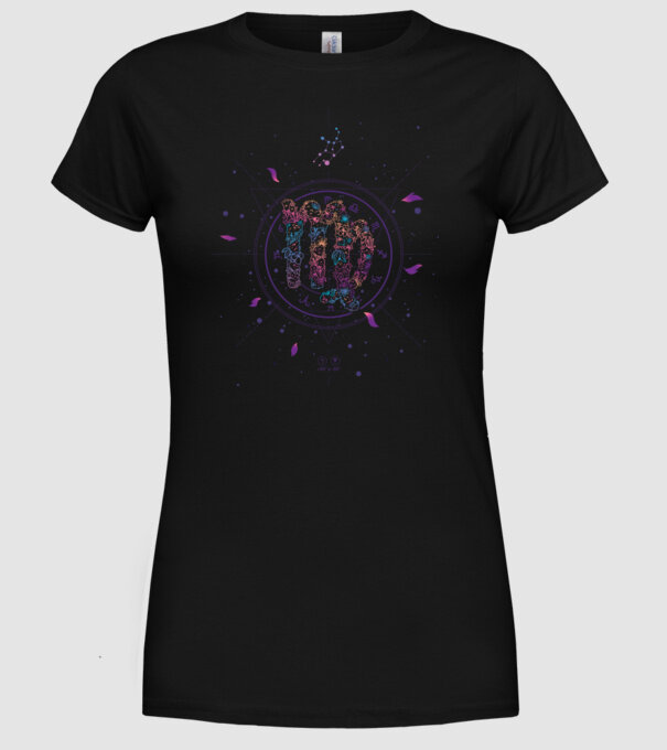 Virgo Zodiac model negru pe tricou