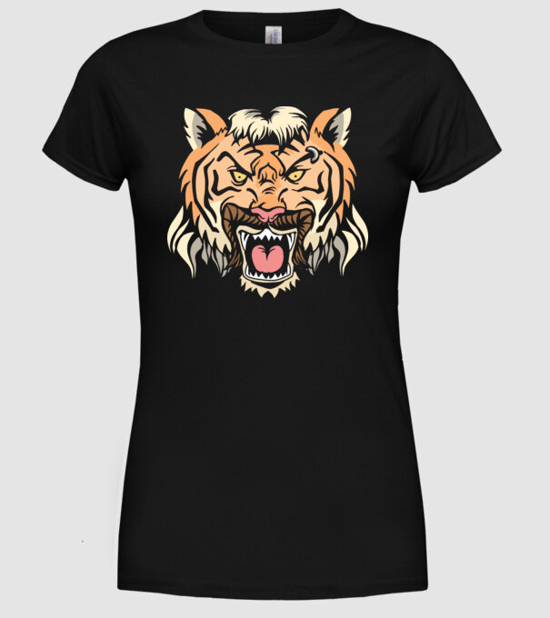Tiger King Tigru model negru pe tricou