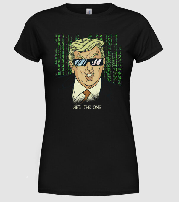 Trump Mátrix model negru pe tricou