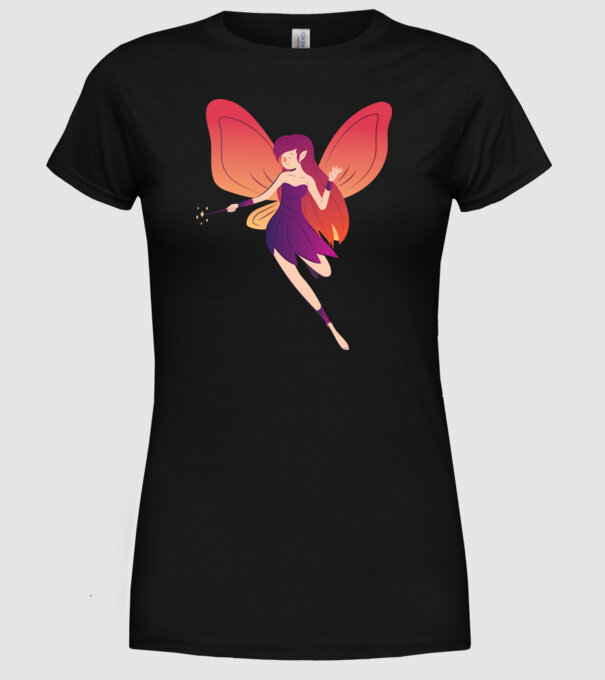 Magia zânelor model negru pe tricou