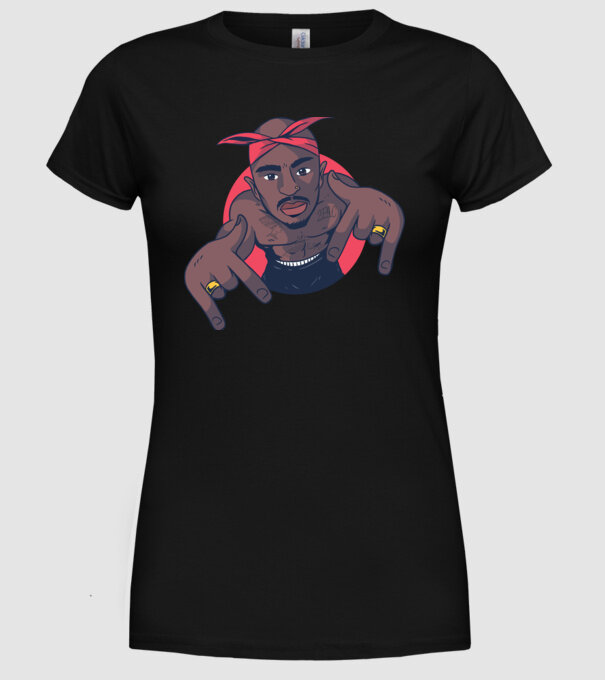 Tupac Shakur Rap model negru pe tricou