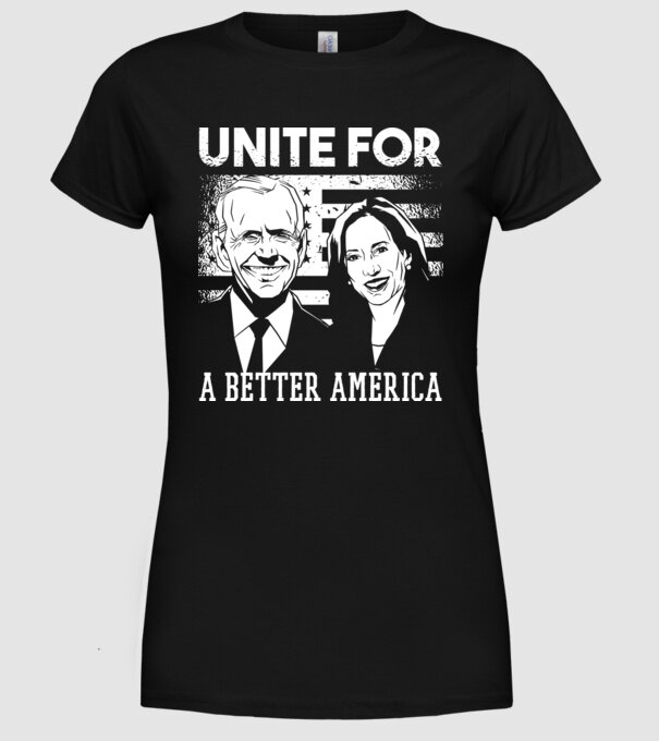Unite for a better America - Biden Harris model negru pe tricou
