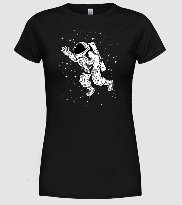 Astronaut model negru pe tricou