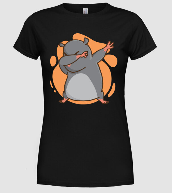 Cârtiță DAB model negru pe tricou