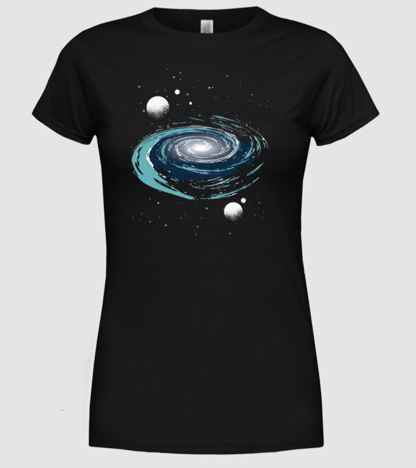 Spațiu model negru pe tricou