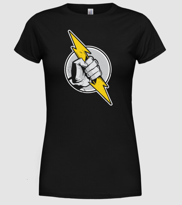 Tricou Electrician model negru pe tricou