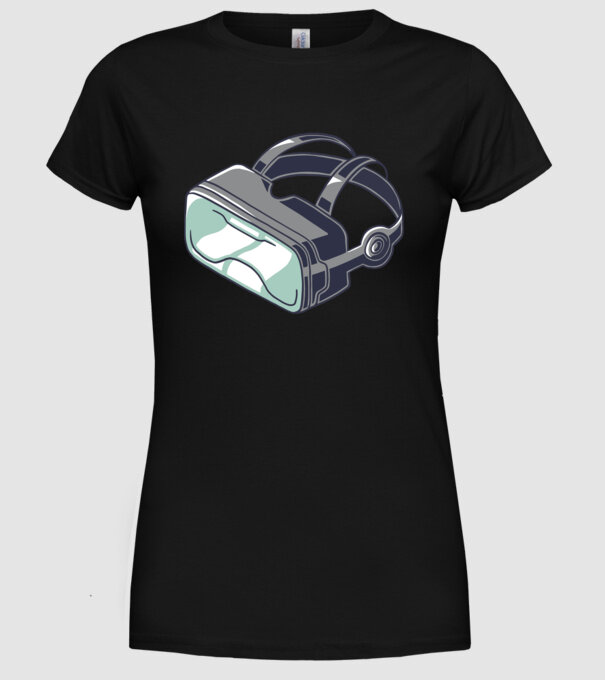 Ochelari VR model negru pe tricou
