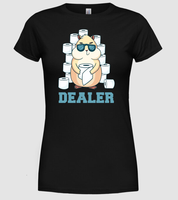 Dealer model negru pe tricou