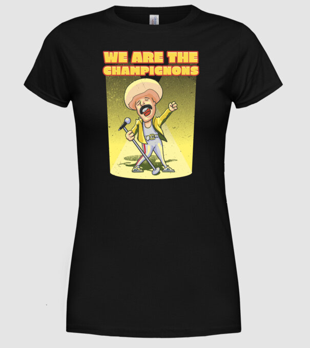 We are the Champignons Mercury model negru pe tricou