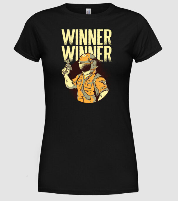 Winner Winner Chicken Dinner PUBG tricou model negru pe tricou