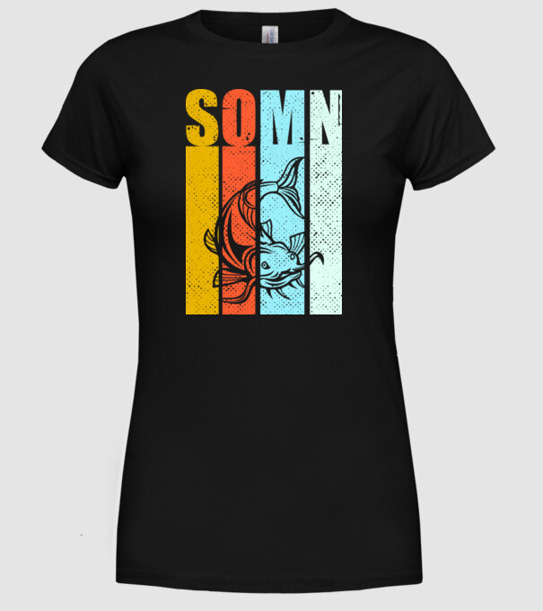 somn model negru pe tricou