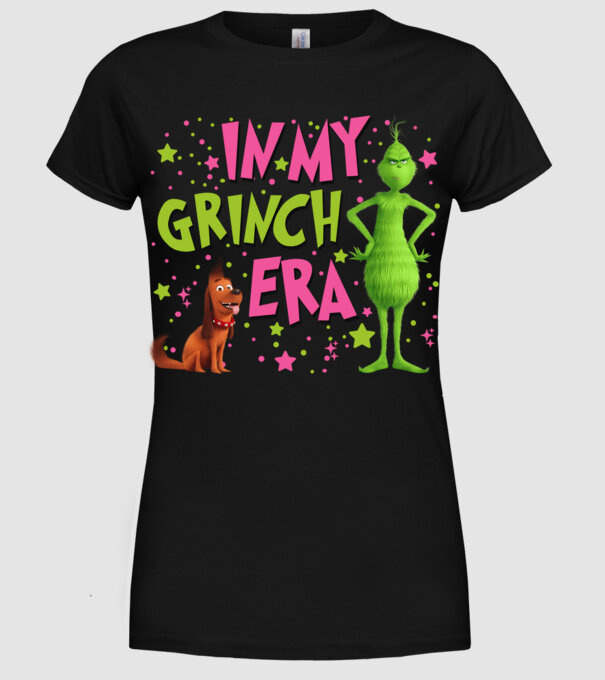 In my Grinch era model negru pe tricou