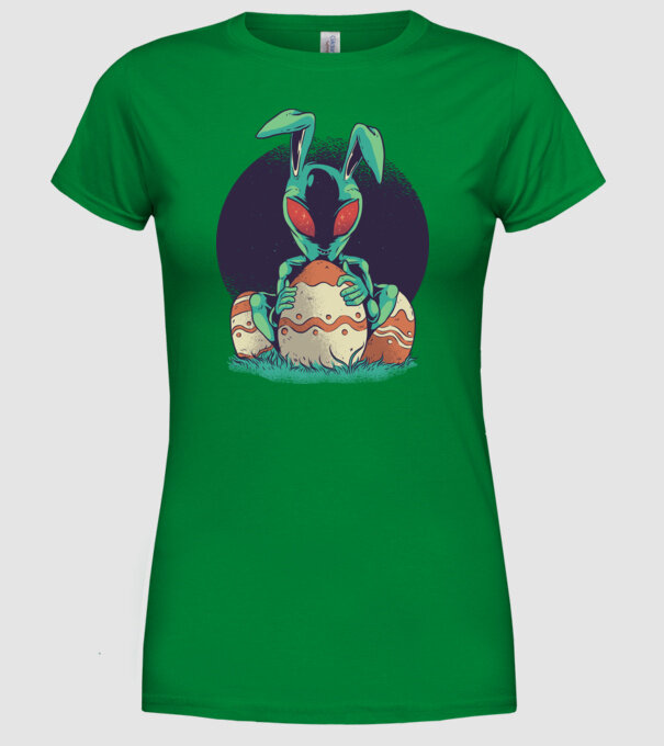 Paște Alien model verde pe tricou