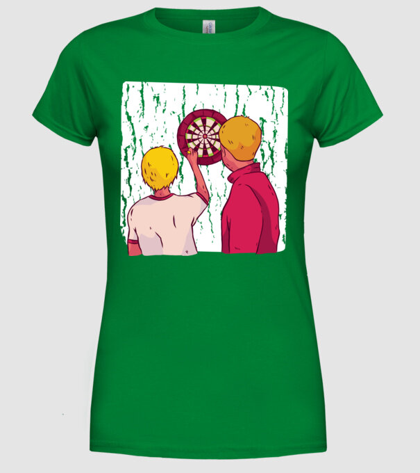 Darts Tată Fiu model verde pe tricou