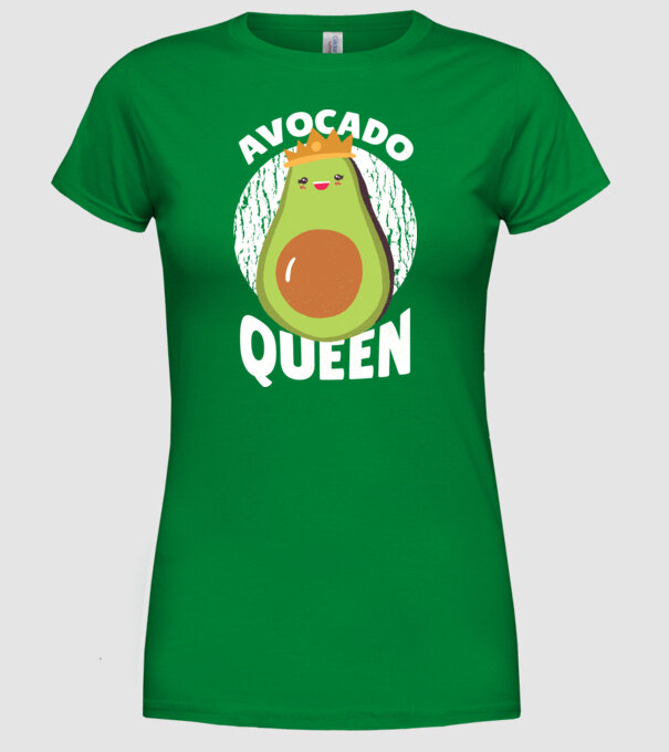 Avocado Queen Regina Avocado model verde pe tricou