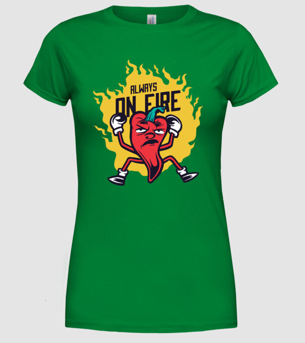 Ardei Chili model verde pe tricou