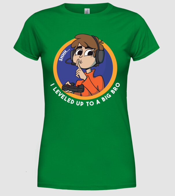 Gamer Frate mai mare model verde pe tricou