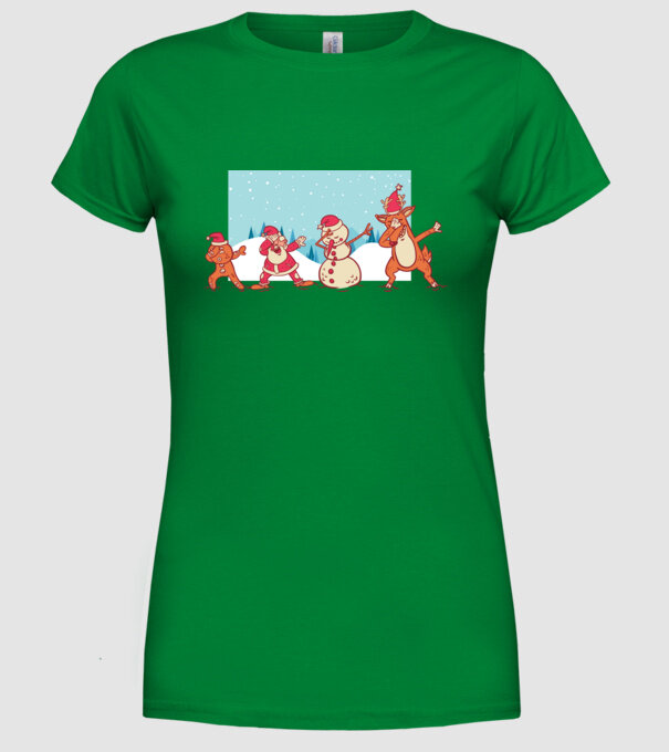 Crăciun DAB model verde pe tricou