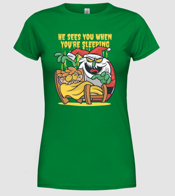Elf de Crăciun model verde pe tricou