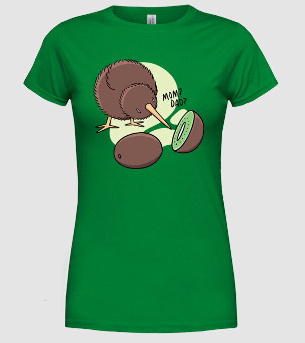 Familie Kiwi model verde pe tricou